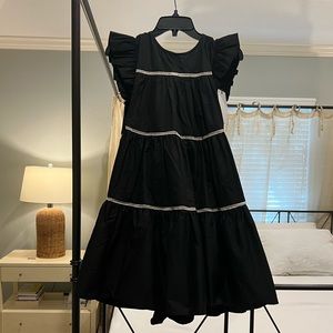 NWT En Saison tiered mini dress black S